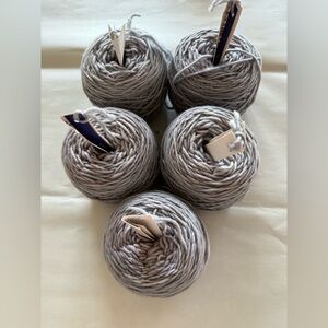 NWT Lot of 5 skeins Malabrigo Worsted Pure Merino Wool Yarn Wound color 36 Pearl